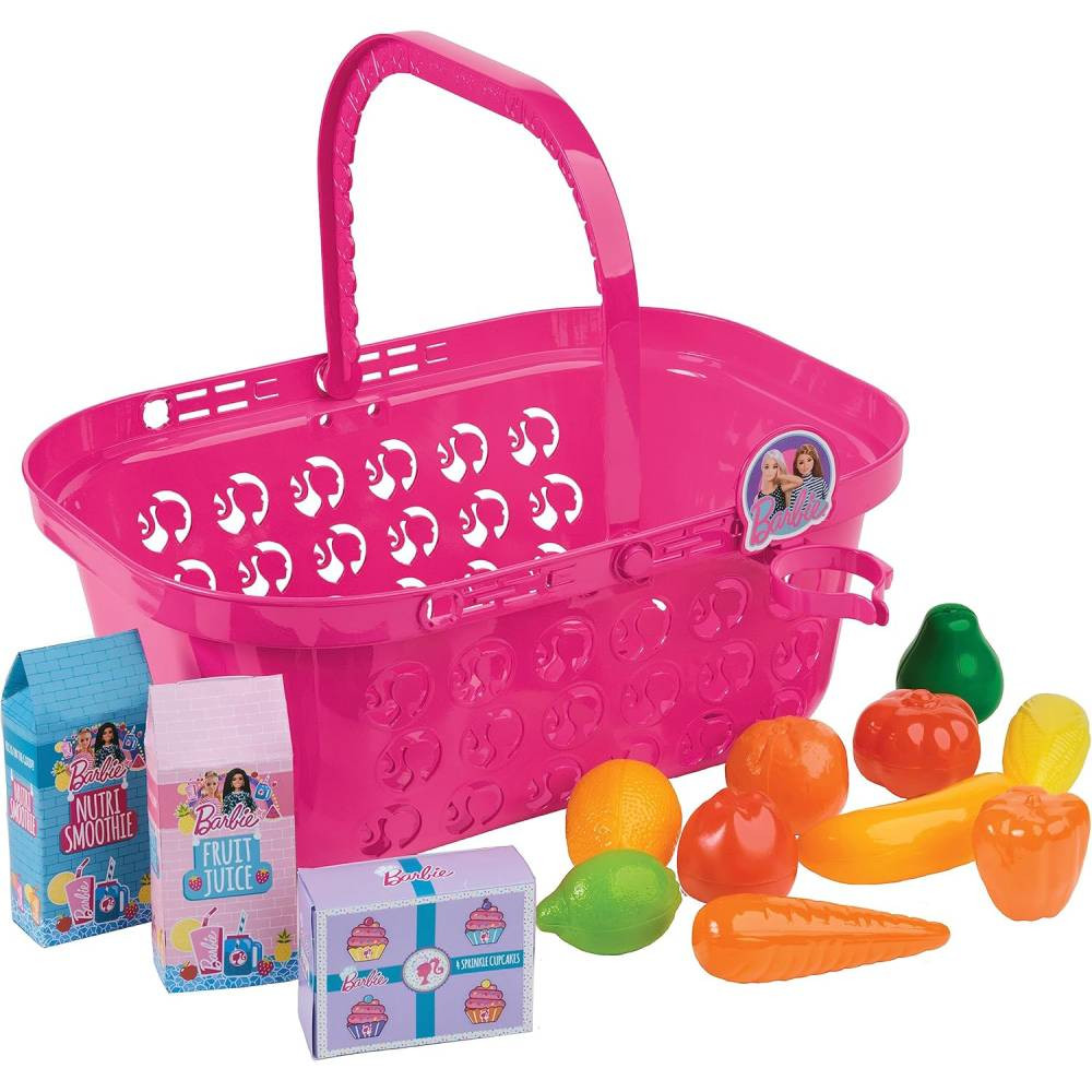 Barbie Multicolored Shopping Basket Playset for Kids with Accessories - SNC-BRB202124